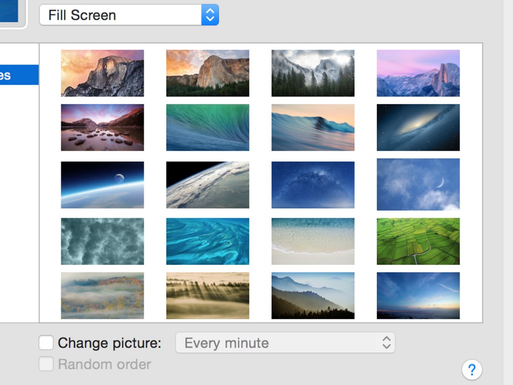 change the screen image for every window in mac